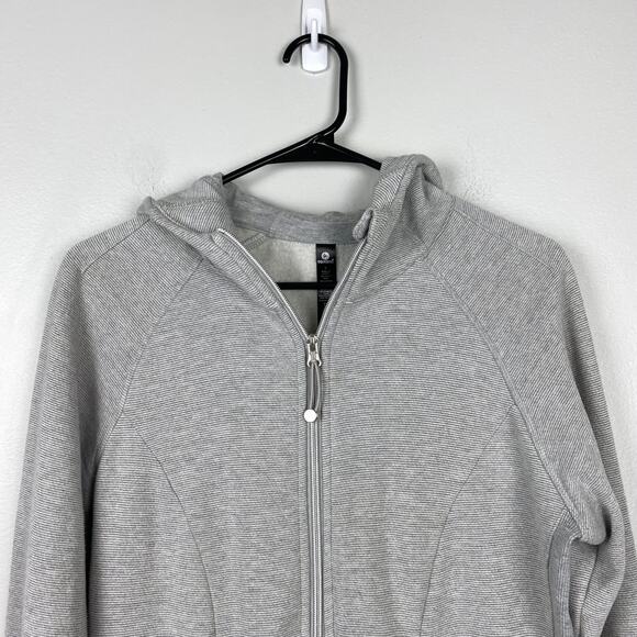 90 Degree by Reflex Gray Zip Up Jacket Athleisure Full Zip Hoodie Size Large - Picture 2 of 11